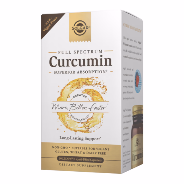 Solgar Full Spectrum Curcumin Liquid Extract, 30 жидких капсул