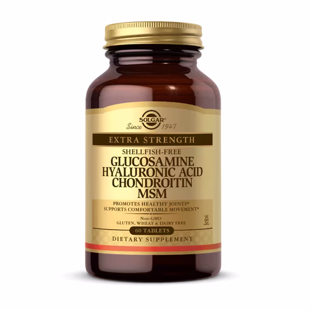 Solgar Glucosamine Hyaluronic Acid Chondroitin MSM, 60 таблеток