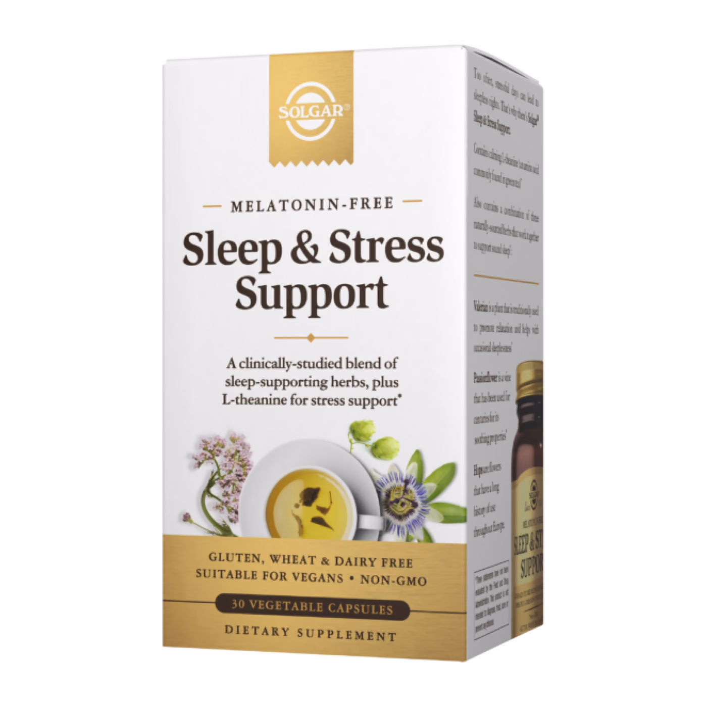 Solgar Sleep & Stress Support, 30 растительных капсул