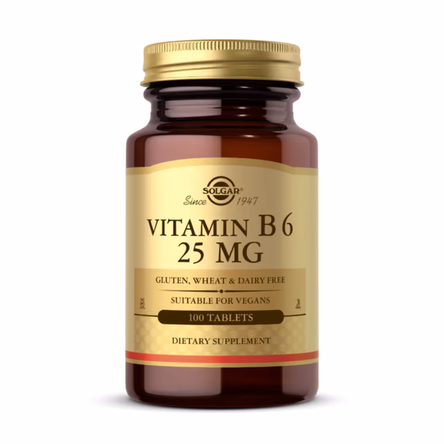 Solgar Vitamin B6 25 мг, 100 таблеток