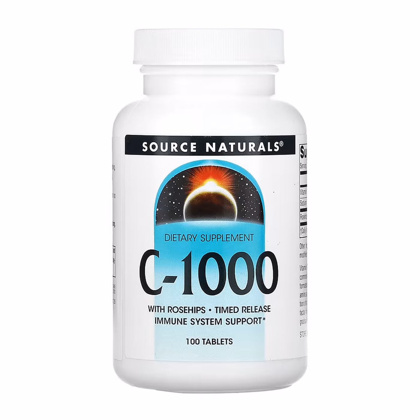 Source Naturals C-1000 с шиповником, постепенное высвобождение, 100 таблеток
