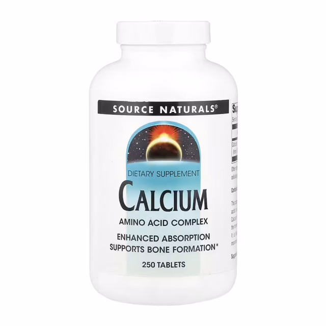 Source Naturals Calcium Amino Acid Complex, кальций 200 мг, 250 таблеток