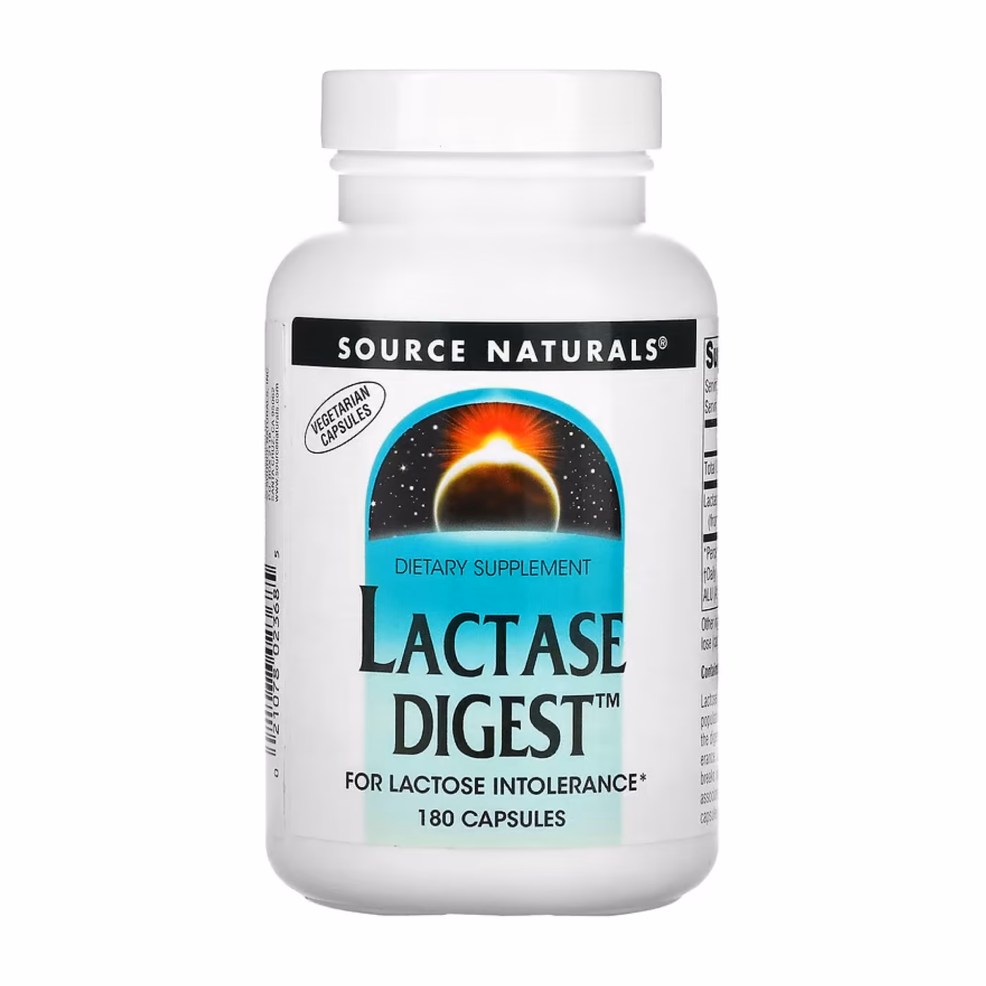 Source Naturals Lactase Digest 30 мг, 180 вегетарианских капсул