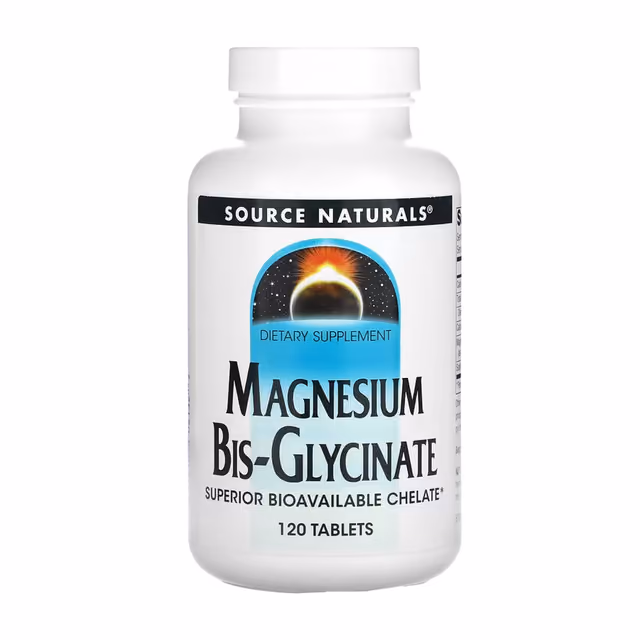 Source Naturals Magnesium Bis-Glycinate, 120 таблеток