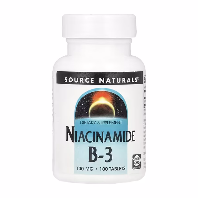 Source Naturals Niacinamide B-3 100 мг, 100 таблеток