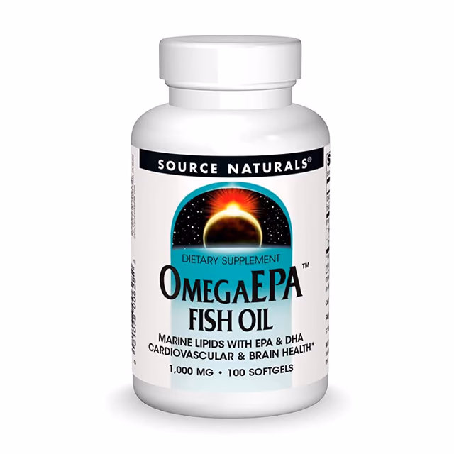 Source Naturals OmegaEPA™ Fish Oil 1000 мг, 100 мягких капсул