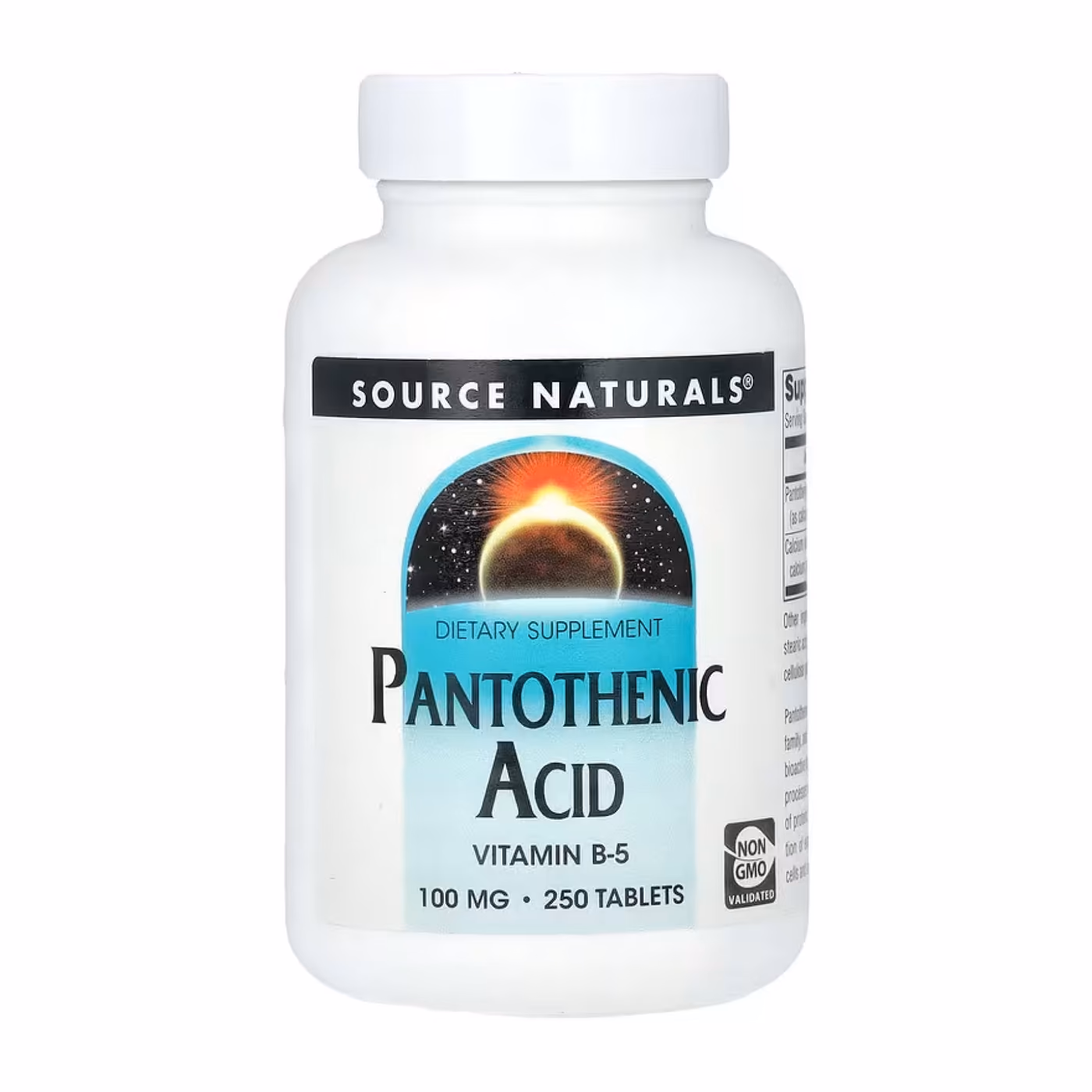 Source Naturals Pantothenic Acid, витамин B5 100 мг, 250 таблеток