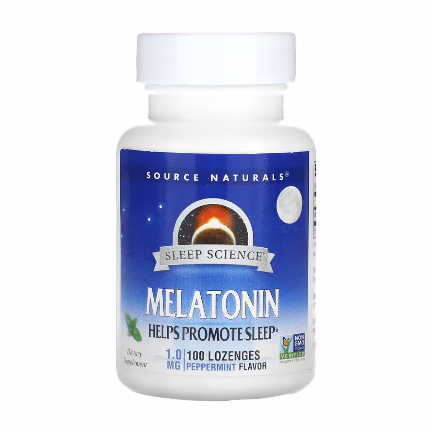 Source Naturals Sleep Science® Melatonin 1 мг, мята — 100 леденцов