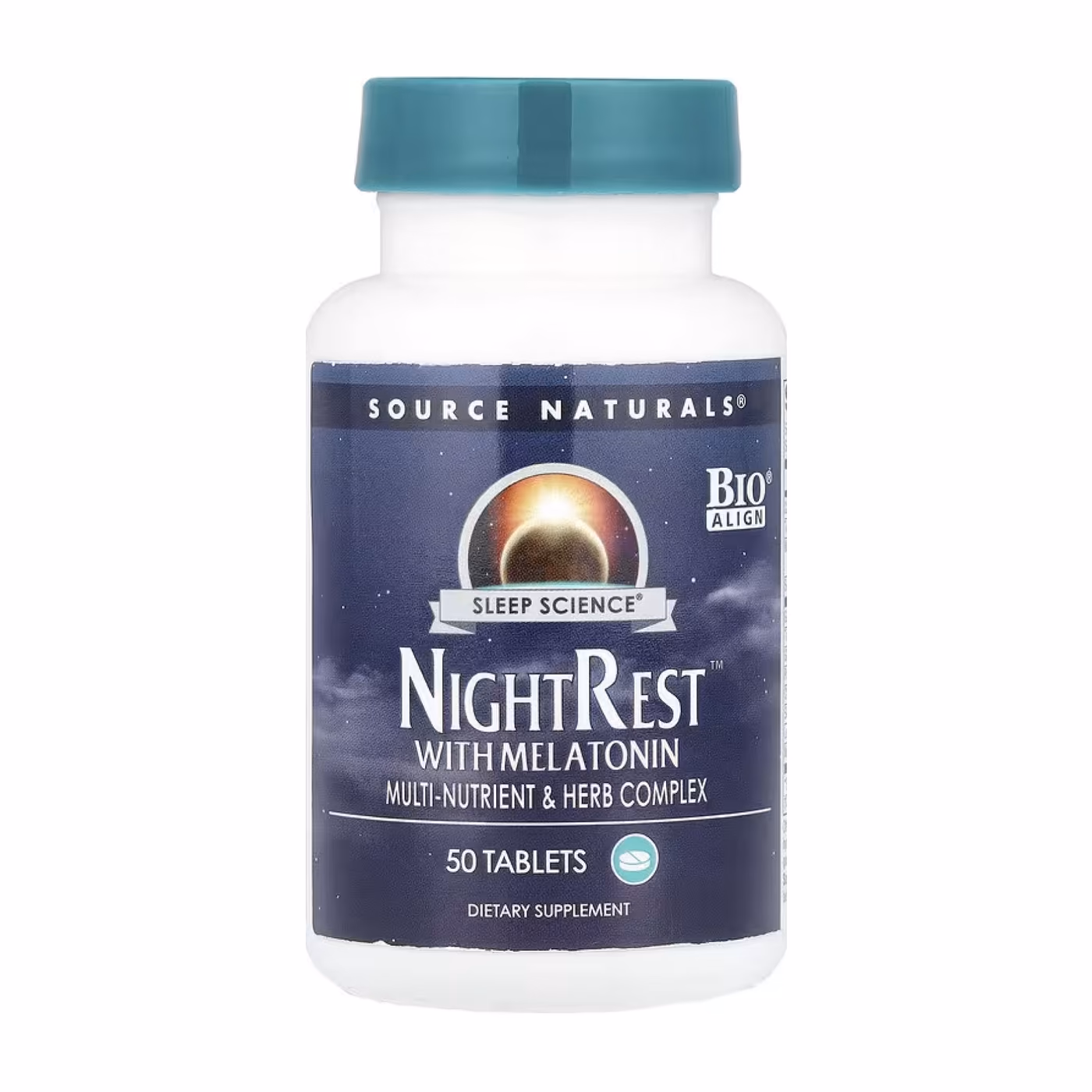 Source Naturals Sleep Science NightRest с мелатонином, 50 таблеток