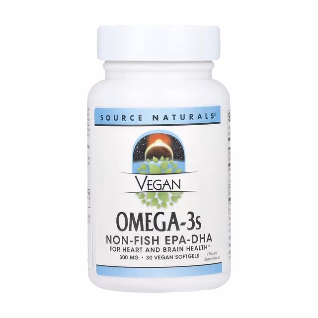 Source Naturals Vegan Omega-3s EPA-DHA 300 мг, 30 веганских мягких капсул