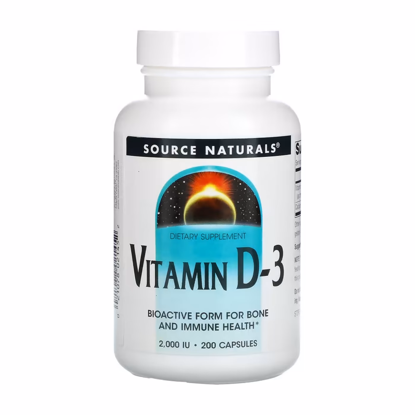 Source Naturals Vitamin D-3 2000 IU, 200 капсул