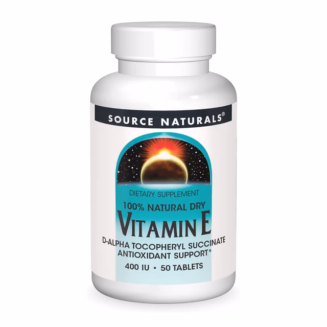 Source Naturals Vitamin E 400 МЕ D-Alpha Tocopherol, 50 таблеток