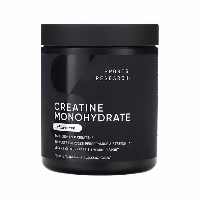 Sports Research Creatine Monohydrate, без вкуса, 300 г