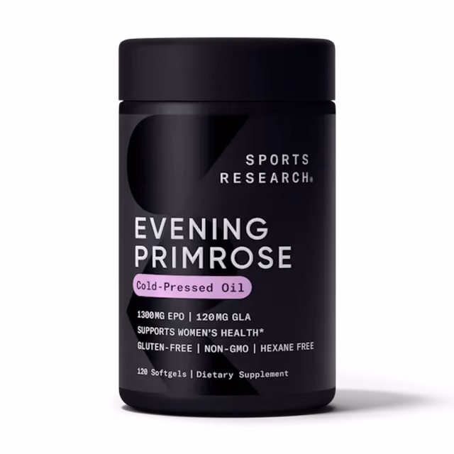 Sports Research Evening Primrose Oil 1300 мг, 120 мягких капсул