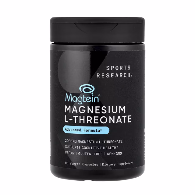 Sports Research Magnesium L-Threonate Magtein®, 2000 мг, 90 растительных капсул