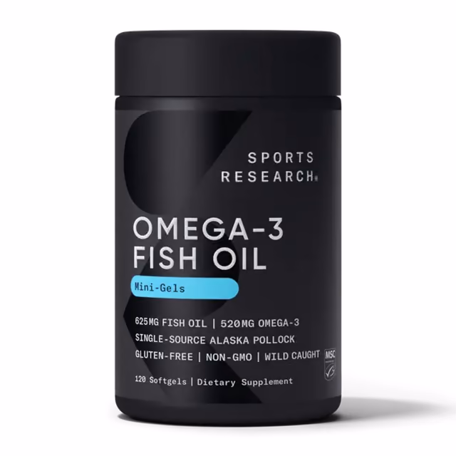 Sports Research Omega-3 Fish Oil Alaska 625 мг — 120 мини-капсул