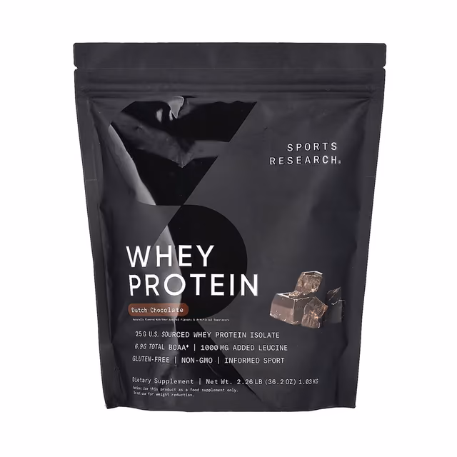 Sports Research Whey Protein Isolate Dutch Chocolate, 1,03 кг