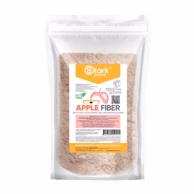 Stark Pharm Apple Fiber, яблочная клетчатка без ароматизаторов, 1000 г