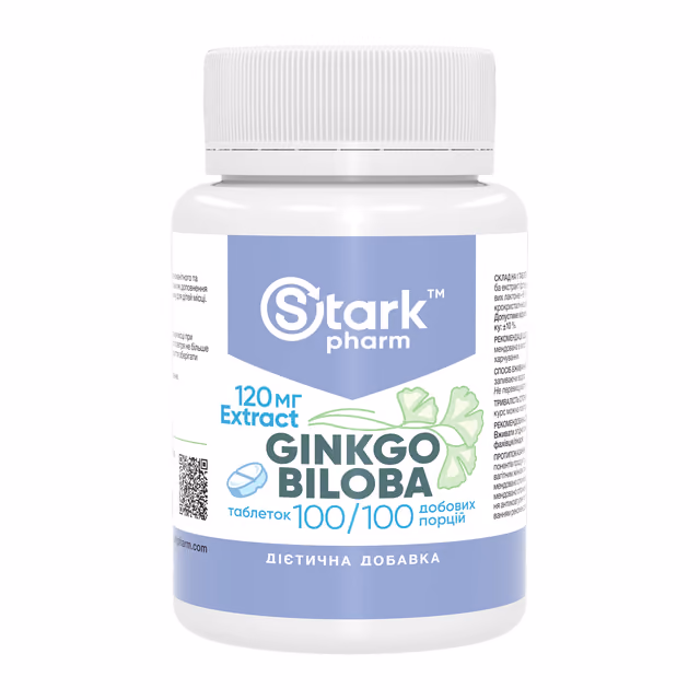 Stark Pharm Ginkgo Biloba Extract 120 мг — 100 таблеток