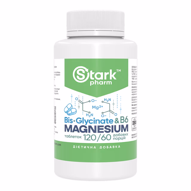 Stark Pharm Magnesium Bis-Glycinate & B6, 120 таблеток