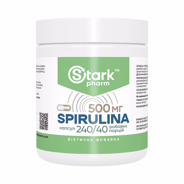Stark Pharm Spirulina 500 мг, 240 капсул