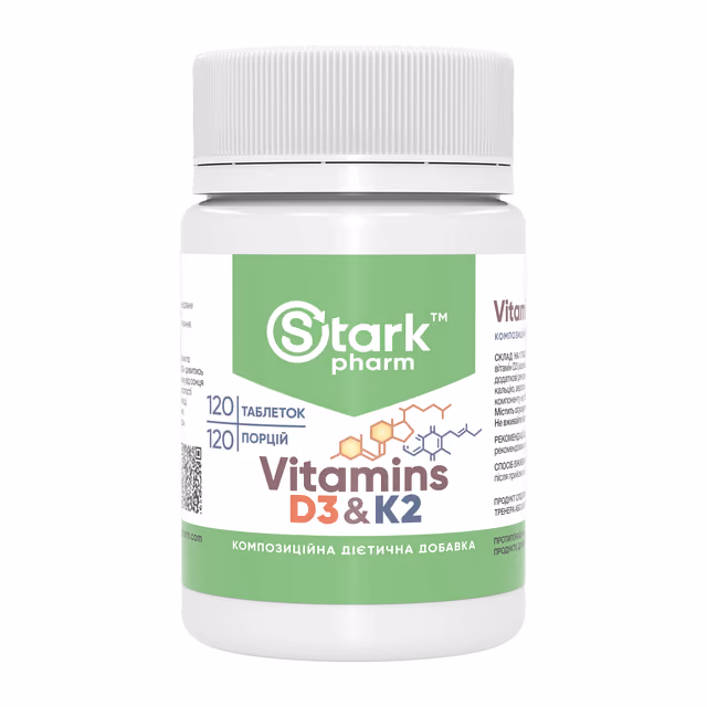 Stark Pharm Vitamin D3 & K2, 120 таблеток