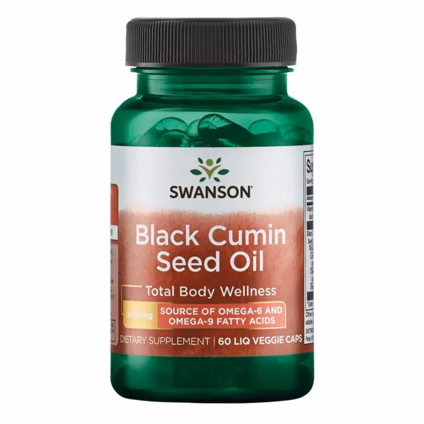 Swanson Black Cumin Seed Oil 500 мг, 60 жидких растительных капсул