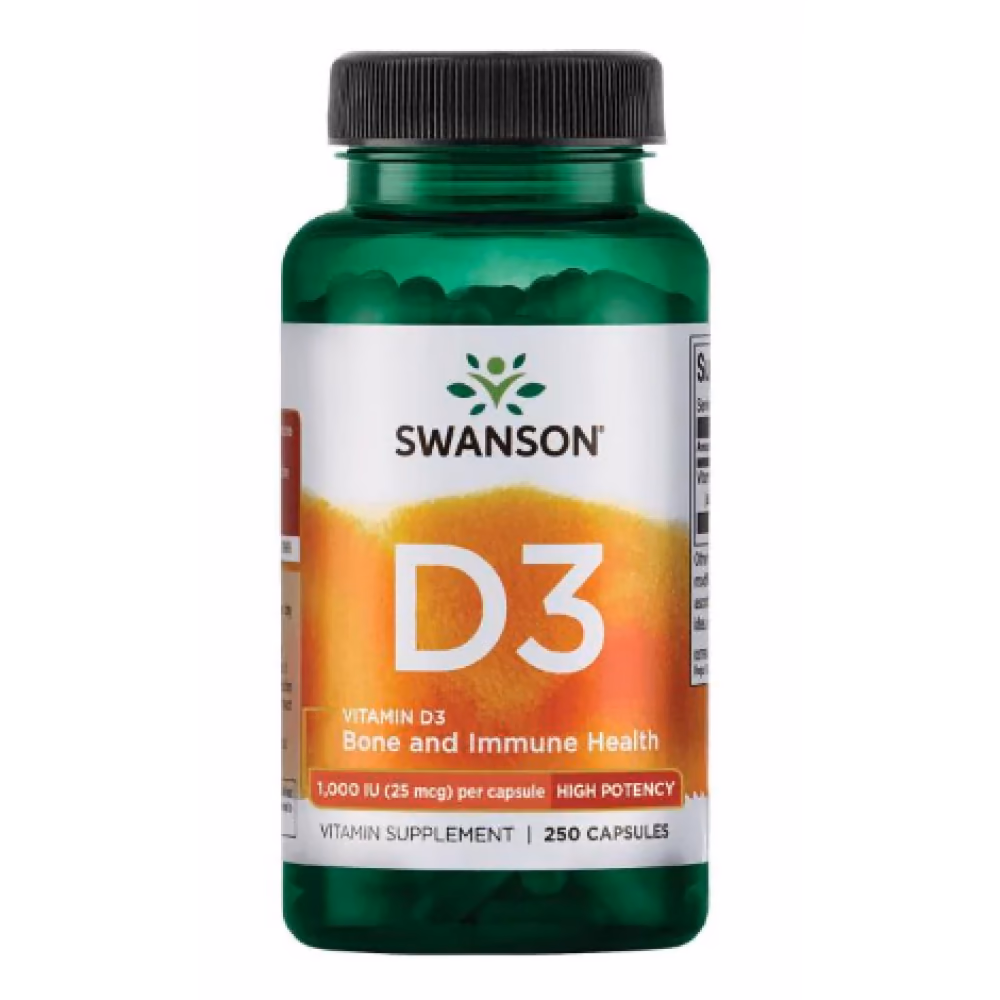 Swanson Vitamin D3 High Potency 1000 МЕ, 250 капсул