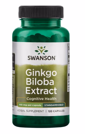 Ginkgo Biloba Extract - Standardized 60 mg - 120 Caps