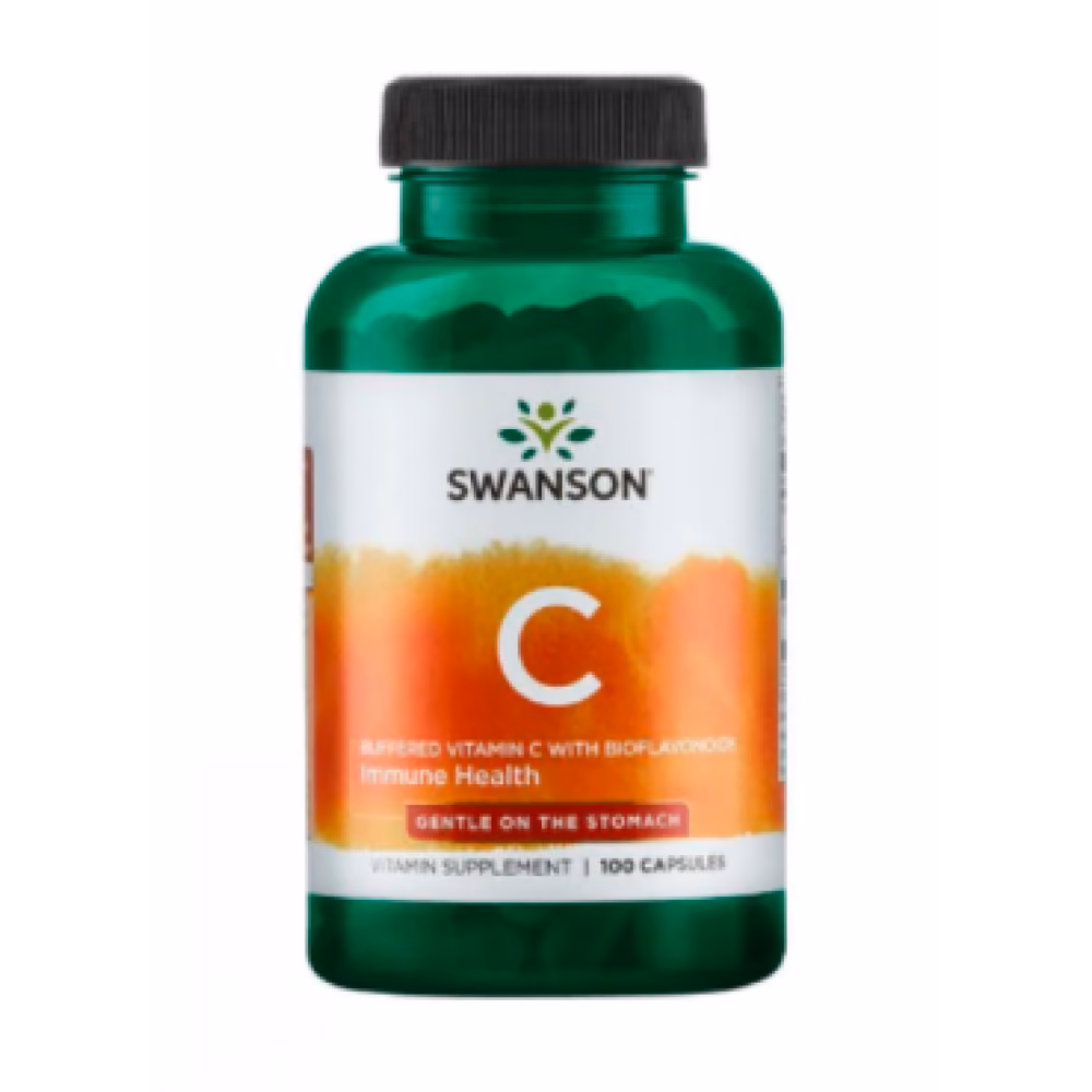 Swanson Buffered Vitamin C with Bioflavonoids, 100 капсул