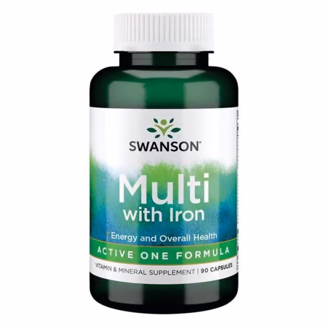 Swanson Multi with Iron +Energy, 90 капсул