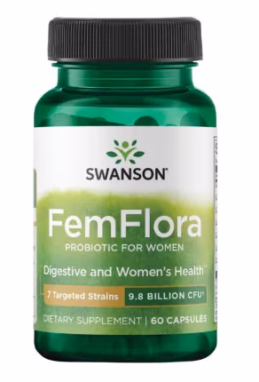 Swanson FemFlora, пробиотик для женщин, 60 капсул