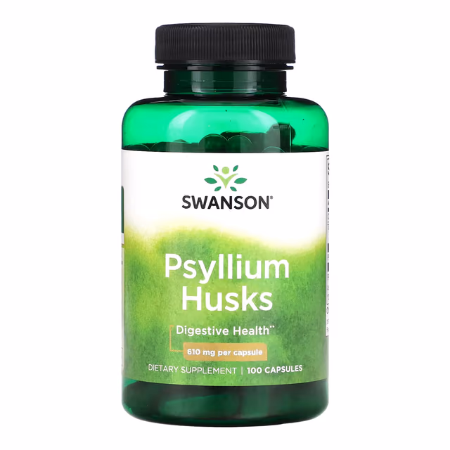 Swanson Psyllium Husks 610 мг, 100 капсул