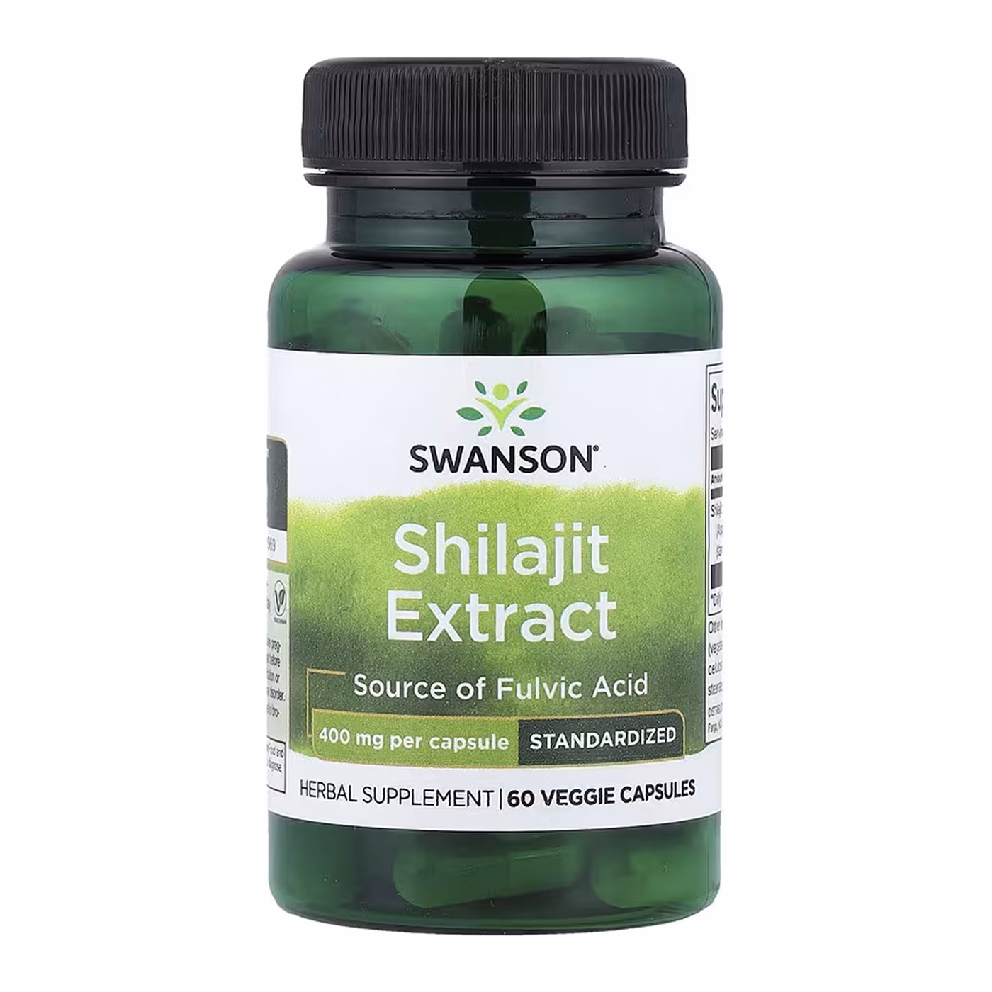 Swanson Shilajit Extract Standardized 400 мг — 60 вегетарианских капсул