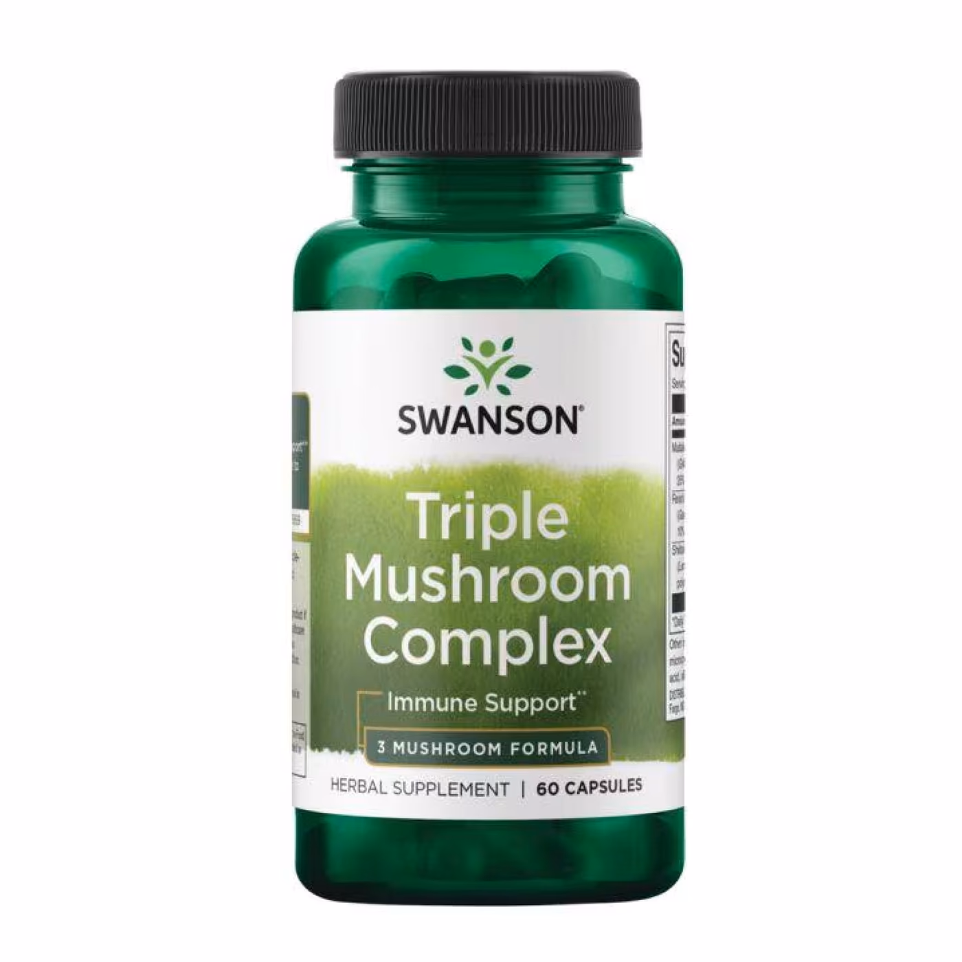 Swanson Triple Mushroom Complex, формула из 3 грибов, 60 капсул