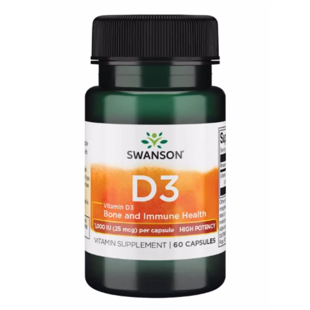 Vitamin D3 High Potency 1,000 IU (25 mcg) - 60 Caps
