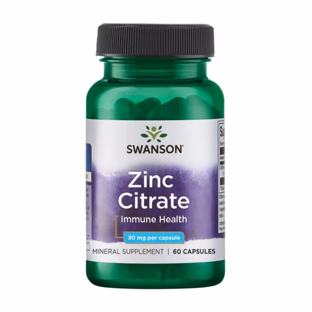 Swanson Zinc Citrate 30 mg, 60 капсул