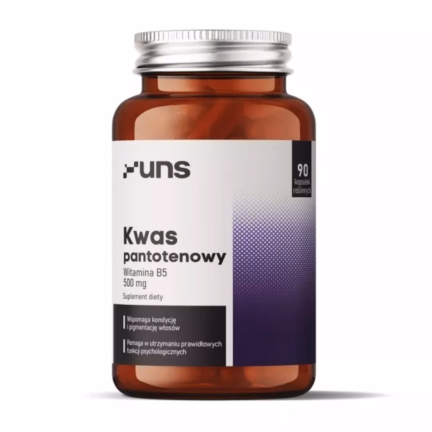 UNS Vitamins Пантотеновая кислота, витамин B5, 500 мг, 90 растительных капсул