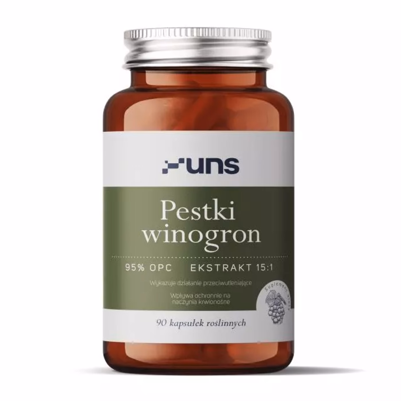 UNS Vitamins Pestki winogron — 90 растительных капсул