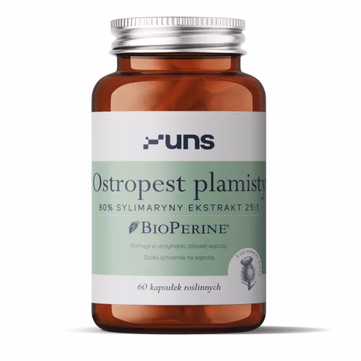 UNS Vitamins Sylimaryna+Bioperine, 60 растительных капсул