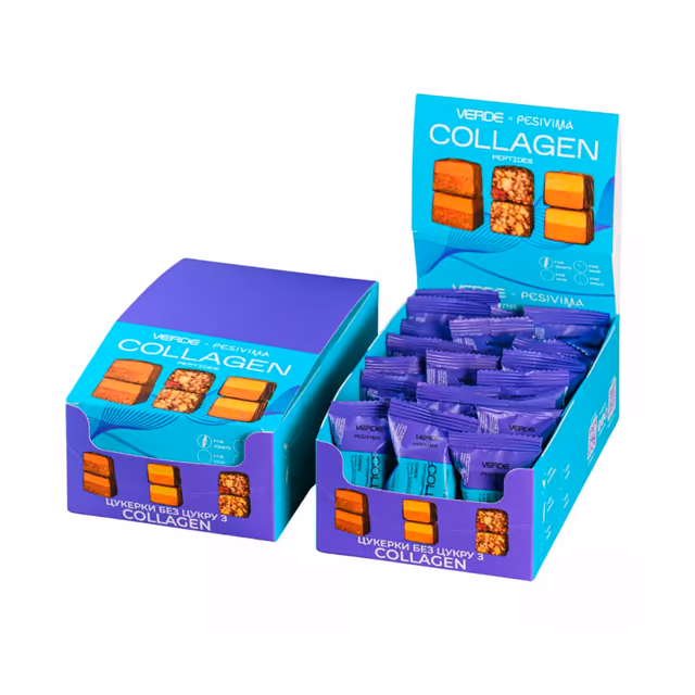 Verde x Pesivima Collagen Peptides конфеты Миндаль-Марципан, 24 шт.