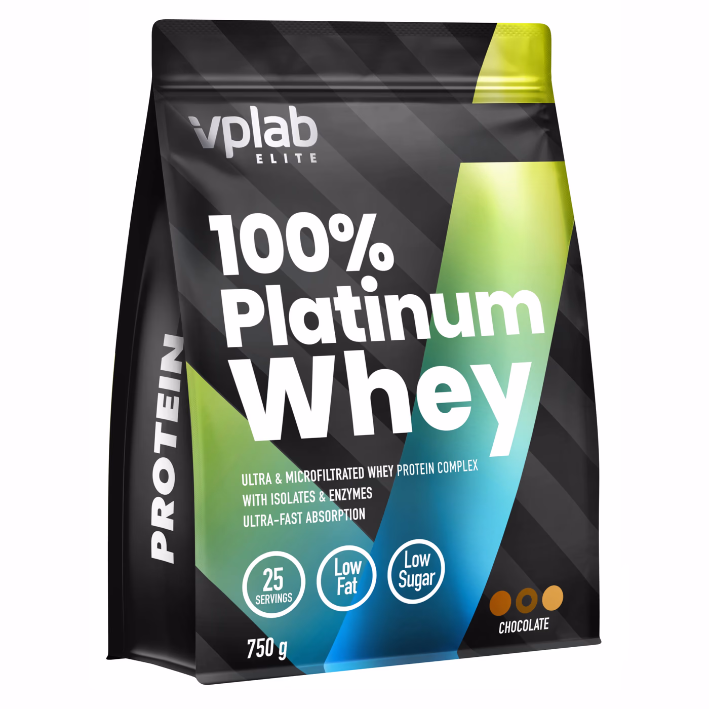 VPLab 100% Platinum Whey, шоколад, 750 г