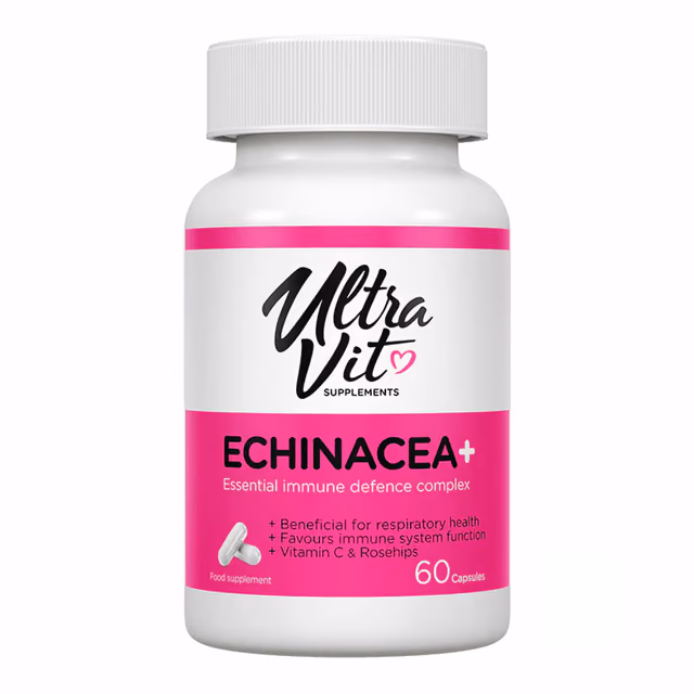 VPLab UltraVit Echinacea+ с витамином C и шиповником, 60 капсул