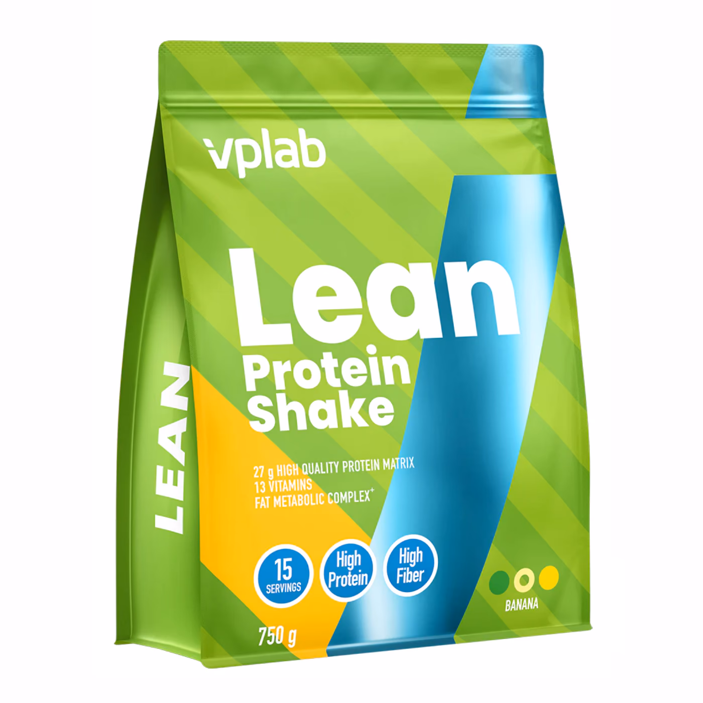 VPLab Lean Protein Shake, банан, 750 г