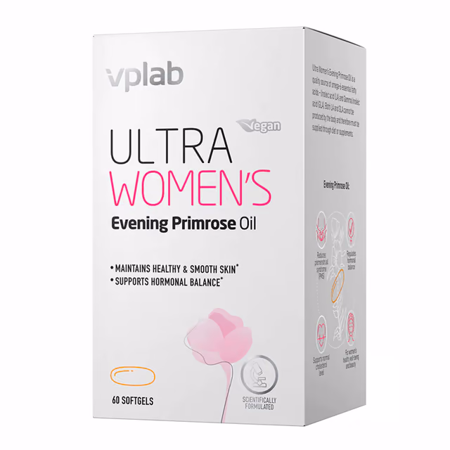 VPLab Ultra Women's Evening Primrose Oil, 60 мягких капсул