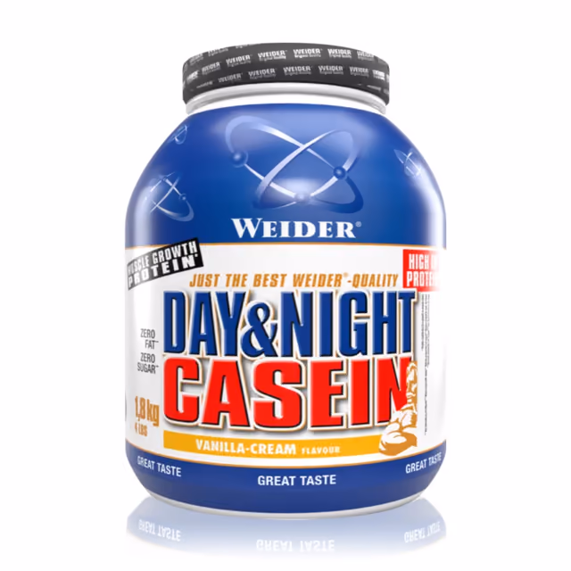 Weider Day & Night Casein, ваниль-крем, 1,8 кг
